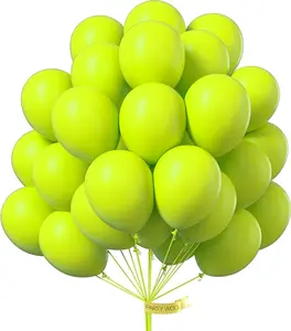PartyWoo Lime Green Balloons 50 pcs 12 Inch Neon Latex Helium Balloons for Graduation Halloween Safari Dinosaur Summer Weddings Baby Showers Birthday Party Decorations Green-Y6