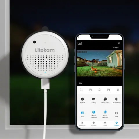 2K Litokam Window Camera, 5G&2.4GHz Indoor Cameras for Home Security with Al FULL Color Night Vision,alarm,and human motion detection,24/7 Recording with Micro SD(no included),Easy & Quick Install,high speed transmission,Support SD cards and cloud storage