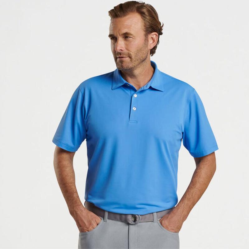 Peter Millar Solid Stretch Mesh Performance Polo, Designed for Ultimate Comfort and Breathability Menswear Top Menswear Top