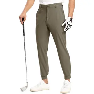TBMPOY Men's Golf Joggers Pants Stretch Quick Dry Lightweight Casual Work Dress Pants Athletic Travel Jogger Sweatpants with Zipper Pockets