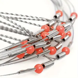 20 Pcs Stainless Steel High-Strength Fishing Leader Wire Kit - 2-Arm with Swivel Snaps, Rust-Resistant for Secure Lure, Bait & Hook Connection - Essential Tackle Set for Anglers