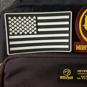 American US Flag Black and White