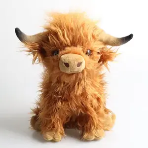 25cm Kawaii Highland Cow Plush Toy Keychain – The Cutest Pocket-Sized Cuddle Buddy!