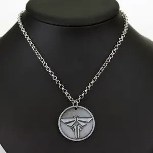 The Last of Us Left Behind Necklace ， Official Game Inspired Pendant ， Stainless Steel Gaming Jewelry， Ellie’s Story Collector’s Item ，Gift for Fans
