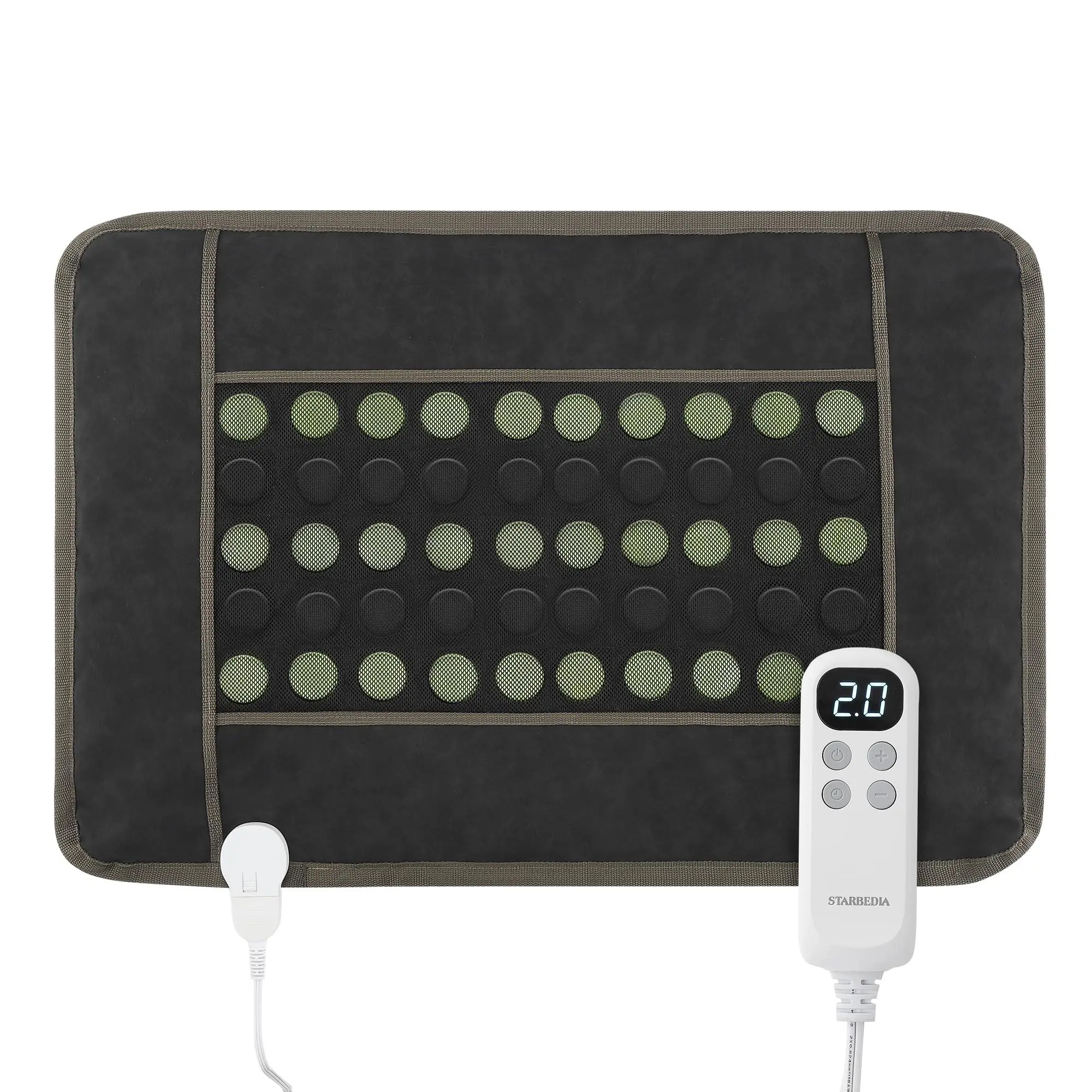 GARVEE 32"X21" Far Infrared Heating Pad, 6 Heat Levels Electric Tourmaline Heating Pad with 3 Timer Settings and Auto Shut Off for Back Neck Shoulders and Abdomen,Black