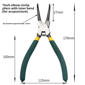Circuit pliers, Circuit pliers set Dual-purpose elbow Straight head Spring pliers Inner bend Outer bend Manual pliers set
