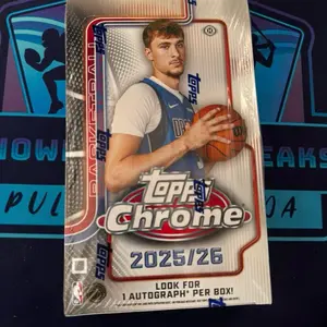 Topps Chrome Hobby Box 2025/26 - Look for 1 Autograph per Box - Official NBA Trading Cards