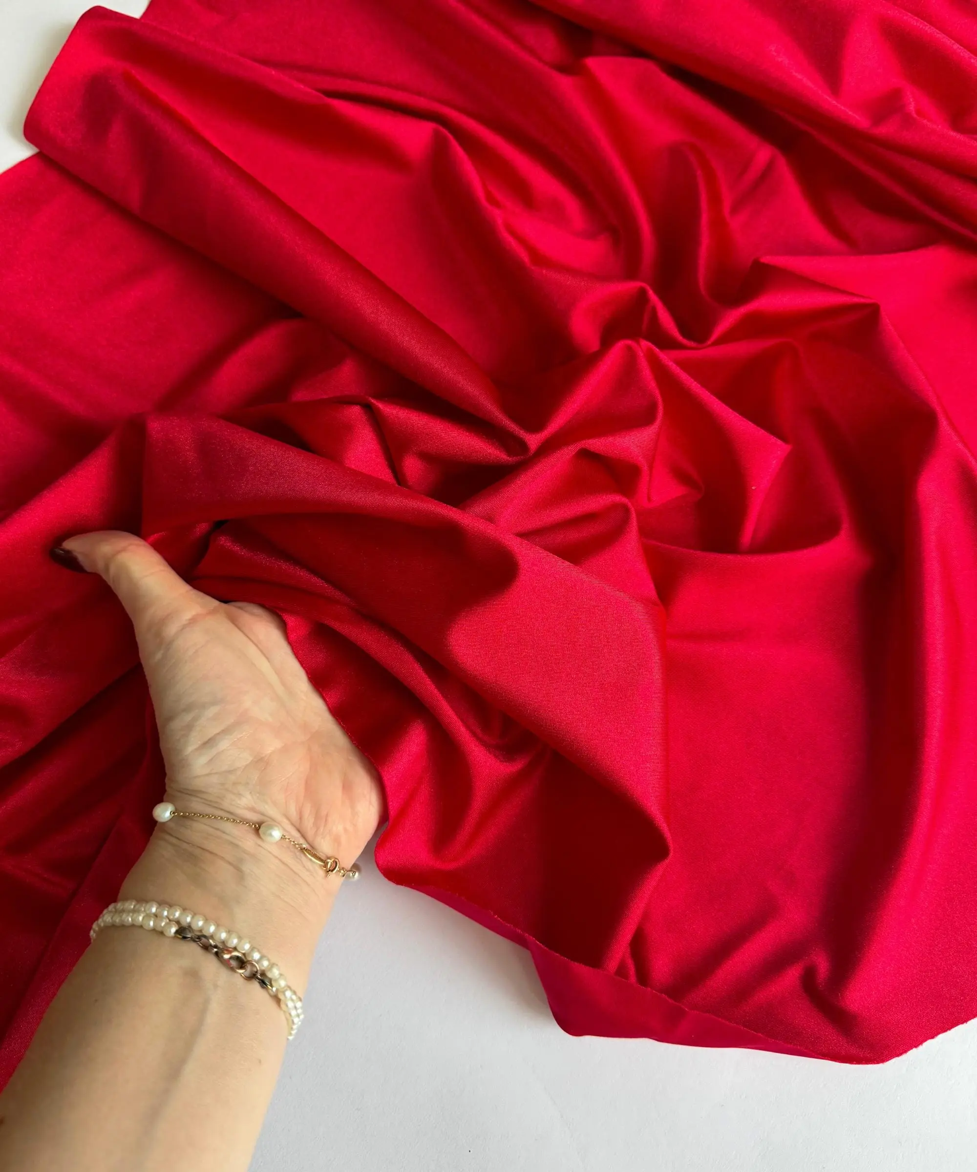 Red Shiny Nylon Spandex