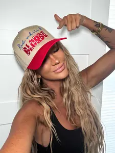 Red White & Blonde Trucker Hat