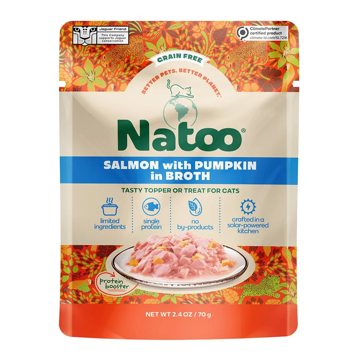 For Cats: Salmon with Pumpkin in Broth (20 pack)