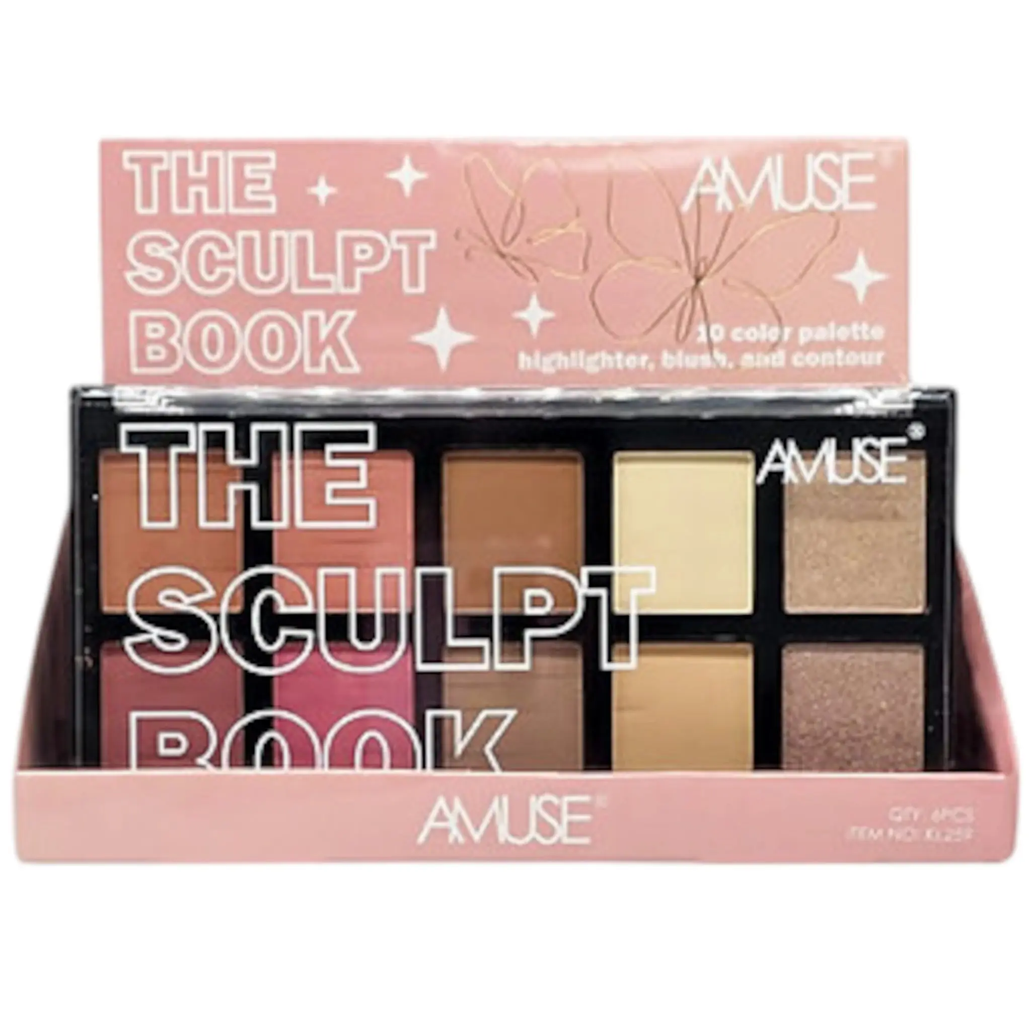 Paleta de 10 Colores The Sculpt Book Amuse - Venta al por Mayor Display 6 Unidades (KL259)