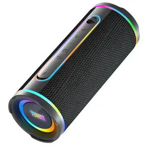 YEAHBOX X-Boom Go Portable Bluetooth Speaker 40W Hi-Fi Sound Dome Tweeter Track Bass Dual EQ IP65 Waterproof RGB Light Show TWS Stereo Bluetooth 5.4 10H Playtime