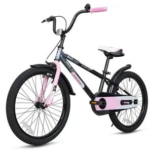 Hykolity Kids Bike Boy Girl Bike 20 inch for Children Age 6-12 Years Height 48-62 inch Child Sport Bike BMX Handbar Black Pink