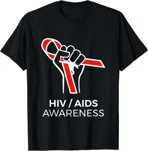 HIV Awareness Month Shirt Red Ribbon National AIDS Awareness T-Shirt