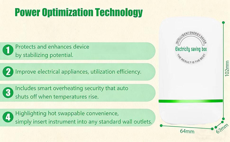 2026 New Upgraded Us Plug Power Saving Socket, 90-250V Wide Voltage Smart Energy Saver Device, Mini Size Durable Plug-In Voltage Regulator Adapter For Daily Household And Business Travel Usage.self care gift