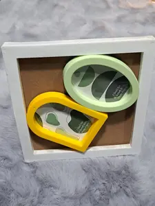 KOBLEN Large Picture Frame Shamrock Green Heat 8x8 Inches Square Photo Frames Wood Picture Frames for Tabletop and Wall Display Farmhouse Office Photo Frame Unique Art Poster Frame Gift