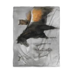 360 Stand Twin Size Abstract Horse Printed Decorative Duvet Cover - Farm Animals Themed, Modern Rustic Bedding, Machine Washable Home Decor Textile