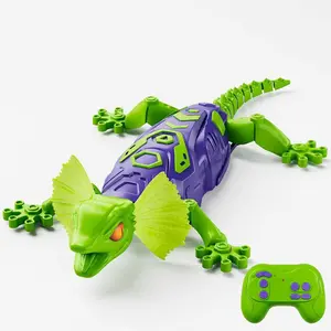 Remote Control Climbing Lizard Toy, LED Eyes, Flexible on Smooth Surfaces, Pet Toy for Cats Dogs, Kids Ages 3+, Family Fun, USB PD Charging