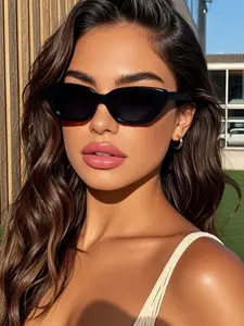 Cat Eye Frame Fashion Sunglasses, Unisex, Ideal for Electronic Music Festivals, Travel, Vacation, Sports, Driving, Beach, Outdoor Activities