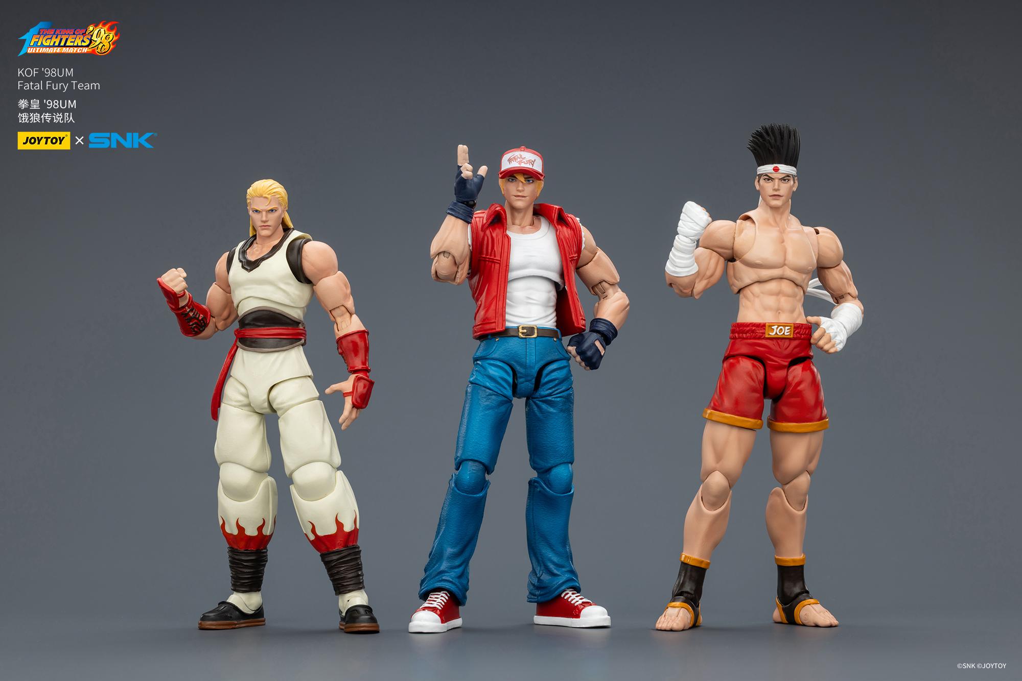 JOYTOY SNK 1/18 Action Figures KOF '98UM Fatal Fury Team Terry Bogard Andy Bogard Joe Higashi