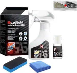 Headlight Restoration Kit Cleaner Fluid Removes Oxidation Repair All Cars