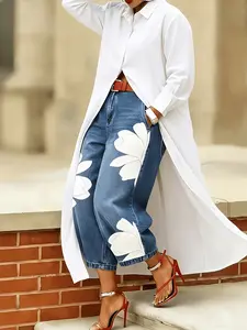 Women's Elegant Chic Lady Basic Casual Shirt Dress - Comfortable Casual Wear, Available in Black, White, Red