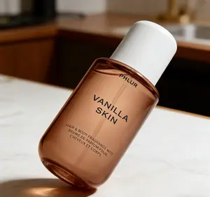 PHLUR Vanilla Skin Body Mist 240ml | Hair & Body Perfume | Warm Vanilla with Pink Pepper, Cashmere Wood & Sandalwood | Clean Cozy Long-Lasting Scent