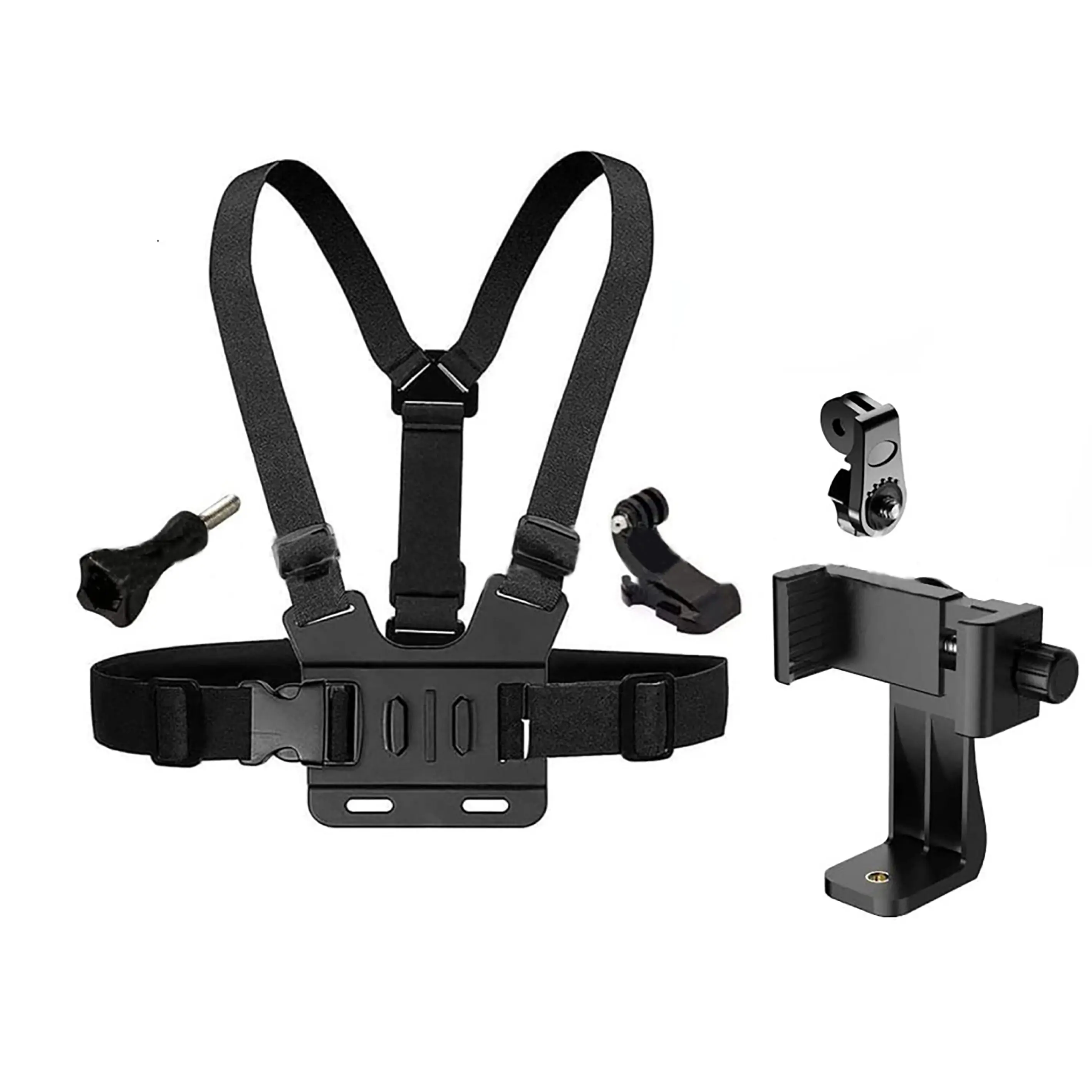 Mobile Phone Chest Mount Strap Holder, Anti-Slide Strap Mount for Phone 360 Degree Rotary for Video Recording Camera Harness