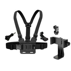 Mobile Phone Chest Mount Strap Holder, Anti-Slide Strap Mount for Phone 360 Degree Rotary for Video Recording Camera Harness
