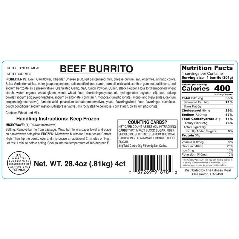 12 Keto Diet Burrito - Mix & Match Pork-Chicken-Steak $5.75 each Free Shipping