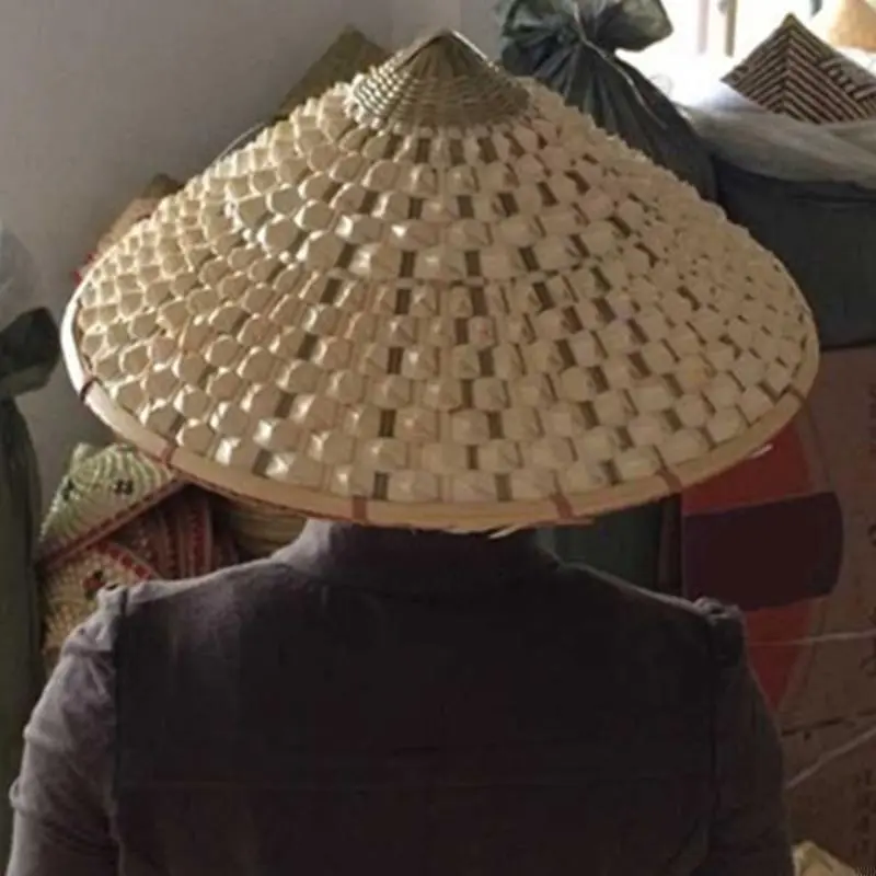 Oriental Bamboo Craft Fisherman Hat - Folk Hat for Fishing Enthusiasts and Vintage Aesthetic Lovers, Folk Hats