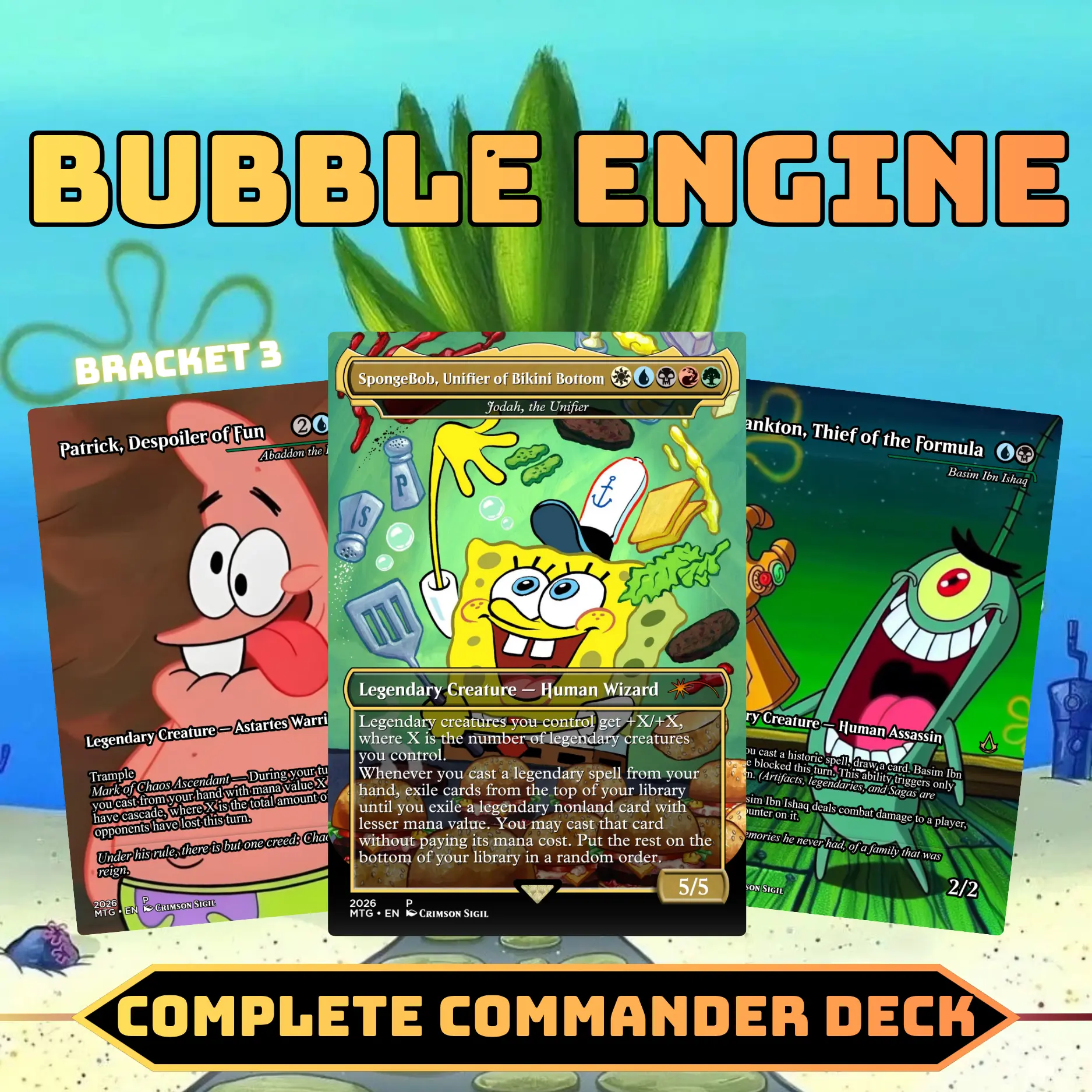 Bubble Engine Commander Deck | 100 Cards + Tokens | Custom Proxy Cards