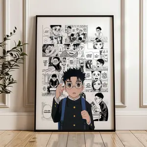 Dandadan Okarun Poster: Curated Manga Panels, Anime Satin Poster