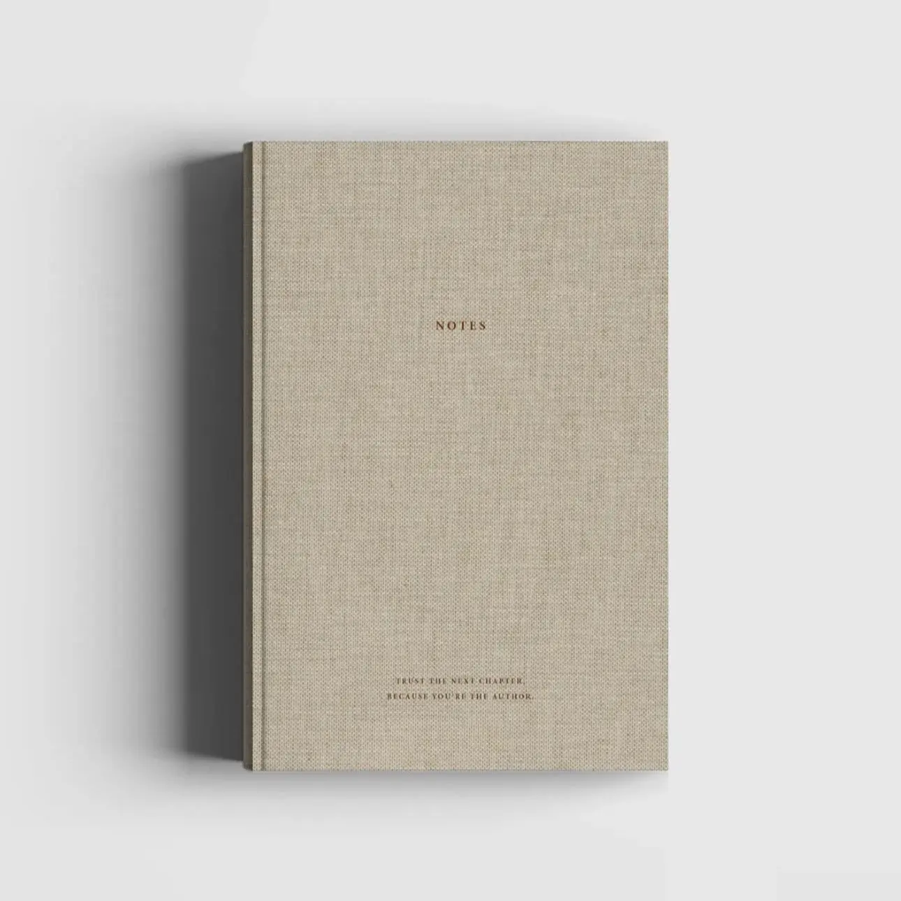 Pre-Order Natural Beige Linen & Golden Notebook - Lined Pages