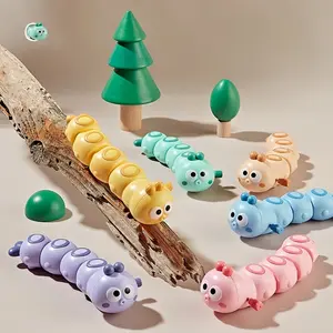 Wind-Up Caterpillar Kids Educational Toy, No Battery Required Automatic Crawling Early Education Tool, Unisex Toy for All Holidays