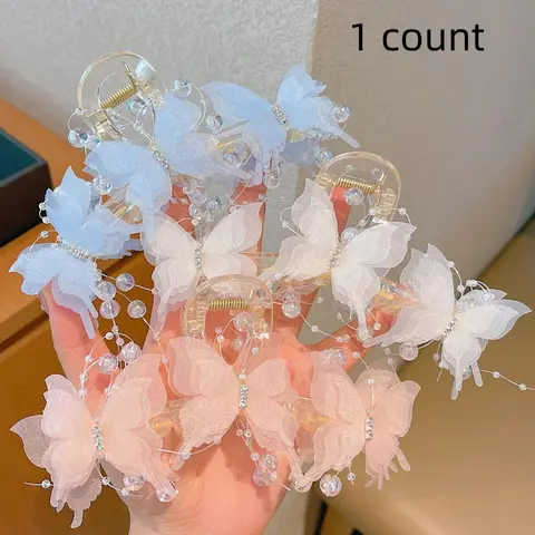 Butterfly Design Hair Claws, Cute Hair Accessories for Women & Girls, Minimalist Headwear Suitable for Thick Hair, Fashion Hair Accessories for Party, Daily Clothing Decor, Hair Clip, Butterfly Clips, Hairclips, Super Cute Clips