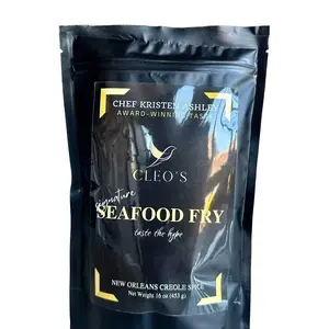 Cleo's Perfect Seafood Fry Mix - Keith Lee Approved - 16 oz - Spice and Creole Flavor cajun seasoning