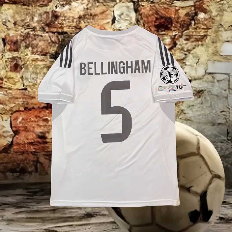 25 26 Home White Bellingham#5 Short sleeve Jersey