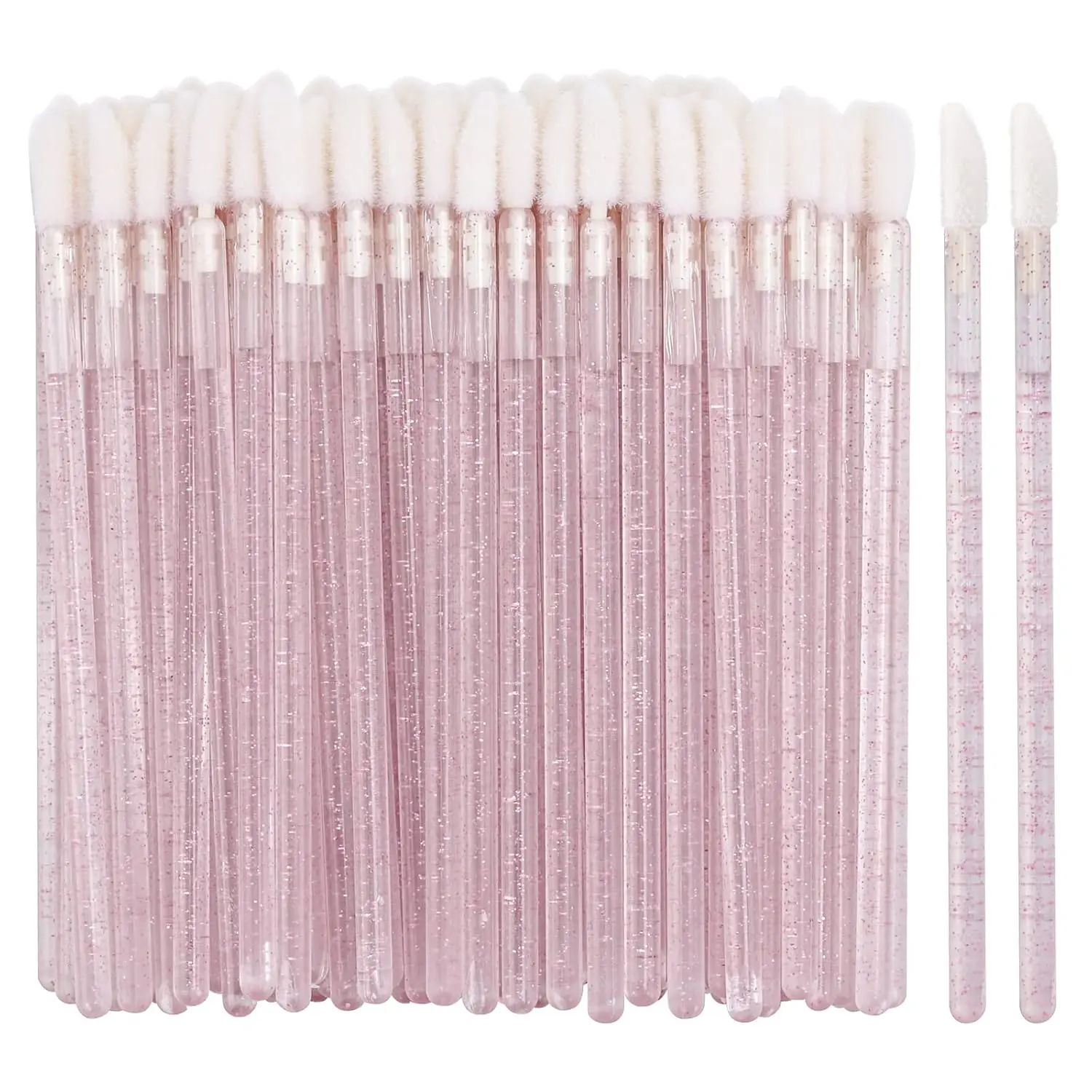 100 Disposable Lip Brushes, Lipstick Applicator, Lip Gloss Wands Pink , Crystal Makeup 100 Disposable Lip Brushes, Lipstick Applicator, Lip Gloss Wands Pink , Crystal Makeup
