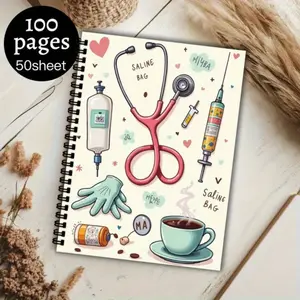 Spiral-Bound Medical Assistant and Nurse Notebook - Nursing Journal, Durable Paper for Office/Home Use, Perfect Accessory for Healthcare Professionals and Nursing Students, Spiral Bound Notepad