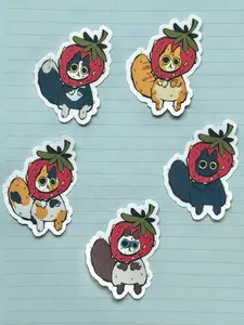 Strawberry Cat Sticker