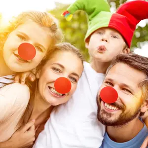 60 Pcs Red Clown Noses with 6 Colored Mustache Foam Circus Noses for Party Dress Up Beauty & Personal Care