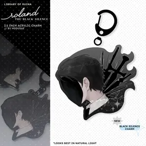 Roland Black Silence Acrylic Keychain Charm