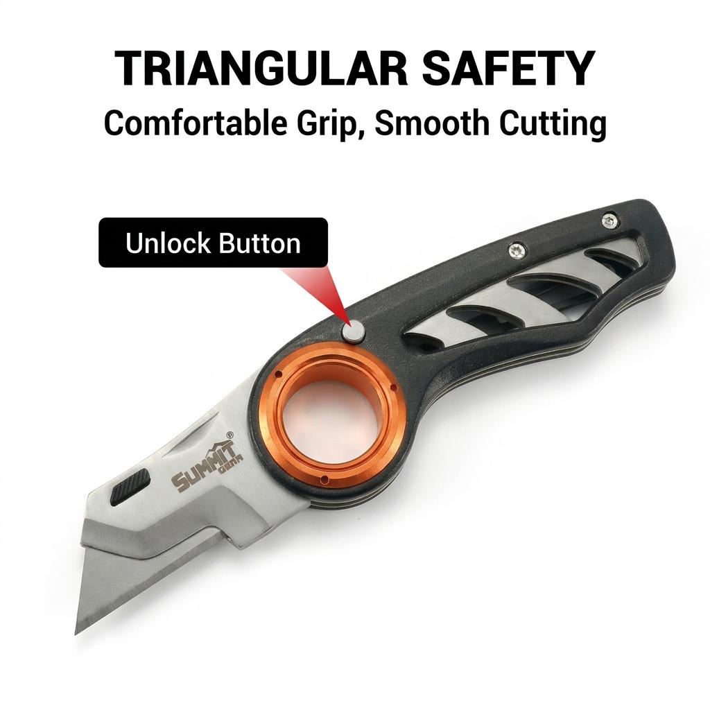 EDC Folding Utility Knife,Compact,BoxCutter,Lightweight,Aluminum Handle,5 PICS SK5 Blades replacement,Belt Clip,knives for men,tools and gadgets for him,EDC Tool for HomeOffice,navajas para hombres trabajo