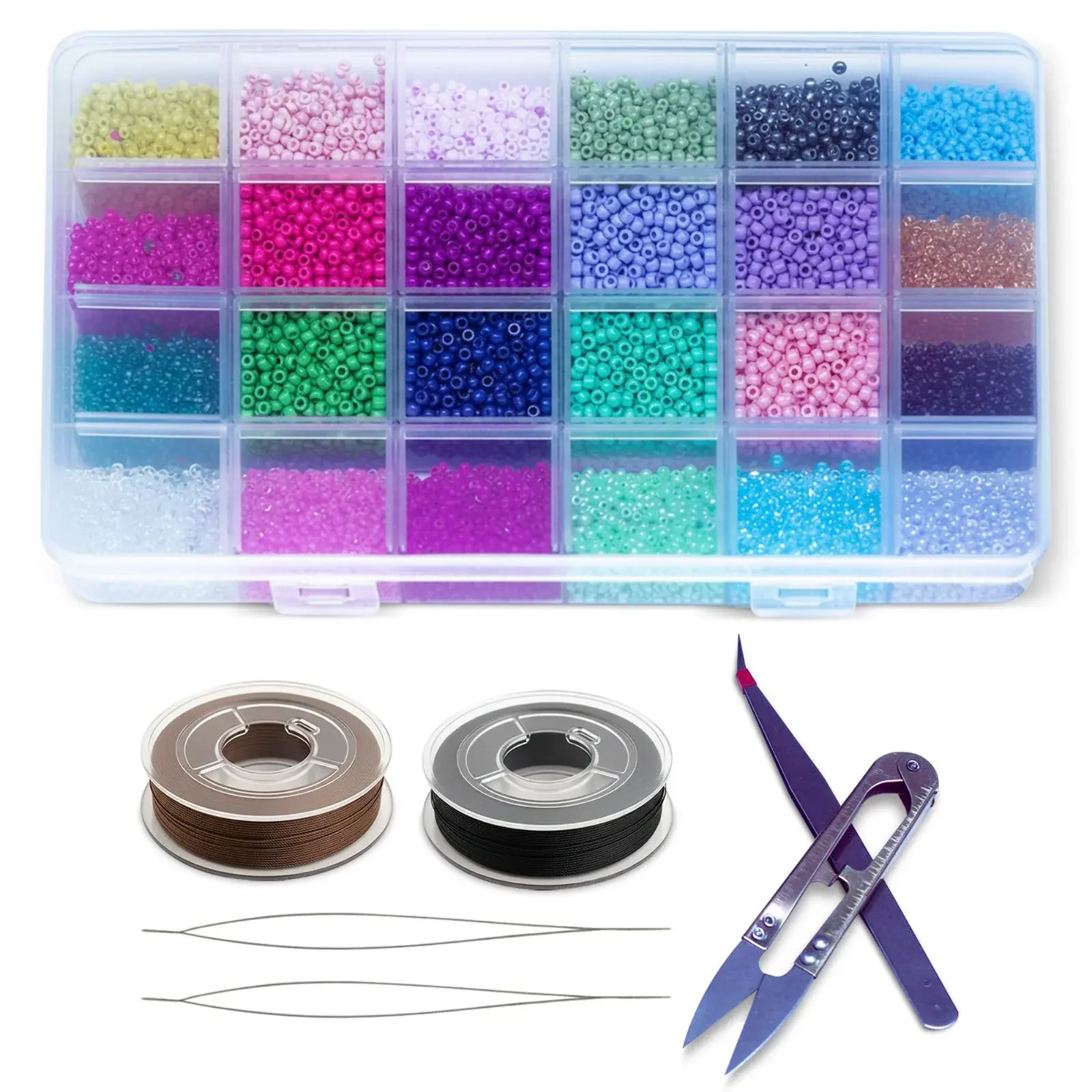 Locsanity Loc Sprinkles Glass Beads for Locs Sisterlocks Dreadlocks Microlocks Dreads Beaded Mesh Beaded Tassel Charms Silicone