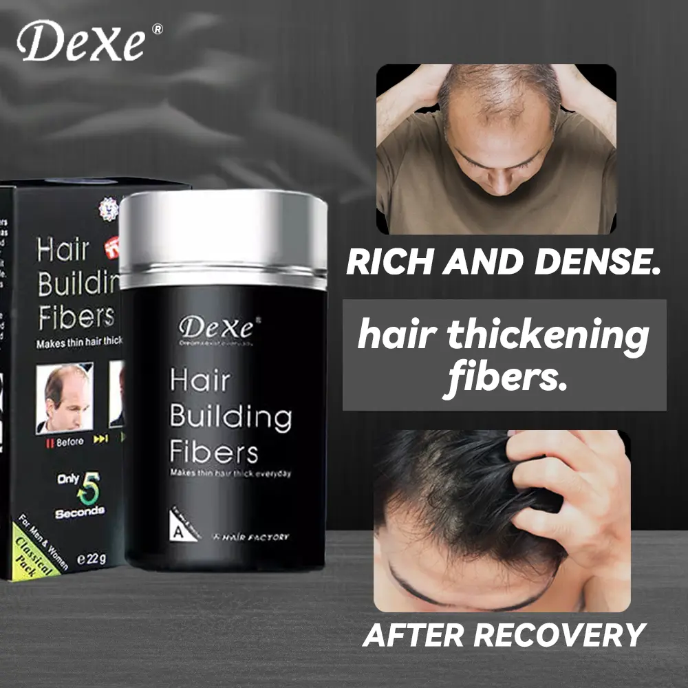 Hair Thickening Fibers, Black, 22g Fills fine or thinning hair for instantly thicker, fuller hair | True color for men and women Hair care comfort