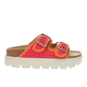 Corkys Womens Rumor Has It Footbed Casual Sandals Casual Low Heel 1-2" - Orange, Pink
