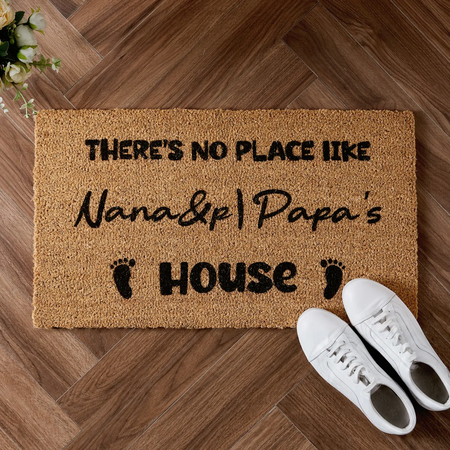 Litanika 100% Natural Coir Doormat - 0.6" Thick, Anti-Slip Rubber Backing, Wipe-Clean Distinctive Design Doormat for Outdoor Entryway, Distinctive Design Doormats, Wipe-Clean Doormats Decorative Rug Mat