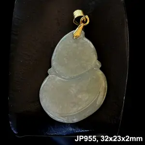 Hi-grade Natural Jade Jadeite Carved 'Gourd' Pendant, Free Necklace Cord