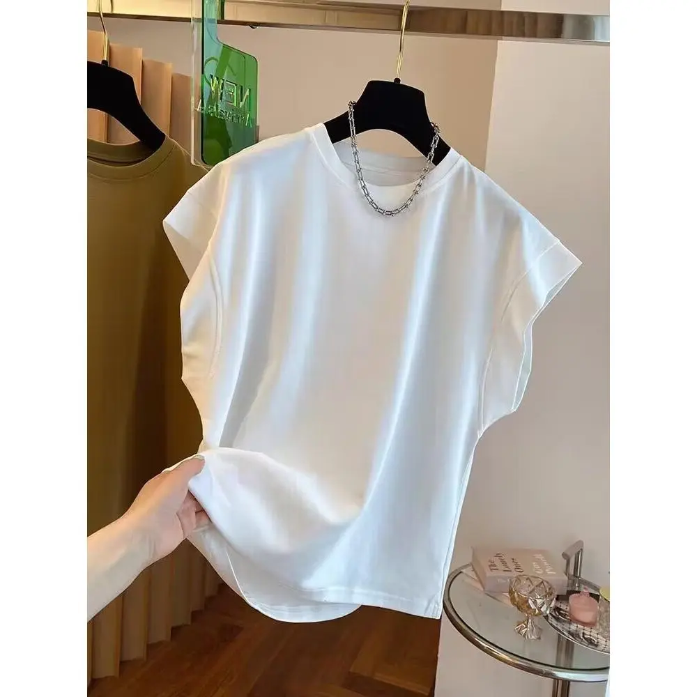 Korean Style Design Sense Niche Sleeveless T-Shirt Short Sleeve
